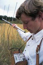 Credit: RSPB images Listening for cranes. Credit: RSPB images