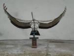 Sculpture crowned crane - work in progress