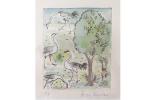 Photo of crane watercolour painting by Hilda Vaughan