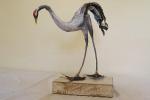 photo of a crane sculpture art piece by Hilda Vaughan