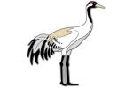 RSPB crane pin badge